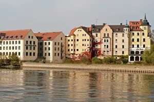Defreitas: Buildings on the Danube River Regensburg