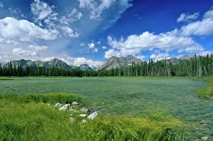 Kananaskis: Buller Pond with mount Assiniboine in background