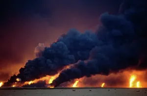 Polluting: Burning Oil Fields, Kuwait
