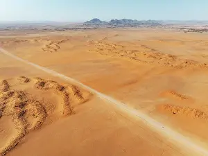 Dune: The C14 gravel road at the edge of the Namib Desert