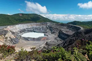 Kettle: Caldera with crater lake, Poas Volcano, National