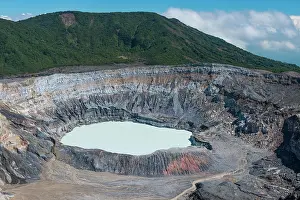 Kettle: Caldera with crater lake, Poas Volcano, National