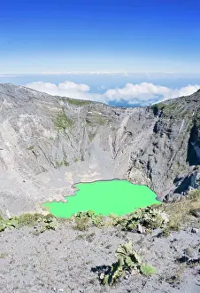 Howse: Caldera with green crater lake, Irazu volcano, Irazu