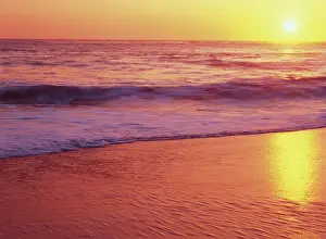 Cruz: California, near Santa Cruz, View of beach