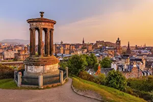 Edinburgh: Calton Hill - panoramic view from Calton Hill encompassing