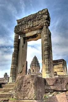 Step: Cambodia, Angkor Wat. View of Bakong Temple