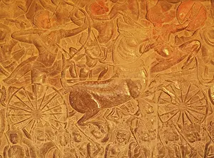 Khmer: Cambodia - Bas-reliefs of the Battle of Kurukshetra