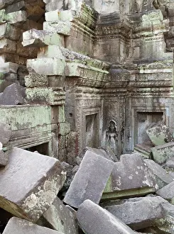 Blocks: Cambodia - Collapsed blocks of stone from a temple