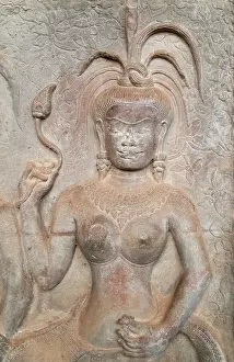 Khmer: Cambodia - Devata (deity, divinity) in the temple
