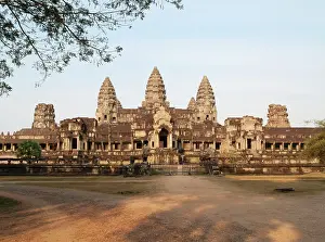 Khmer: Cambodia - The east side of the temple of Angkor