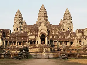 Khmer: Cambodia - The east side of the temple of Angkor