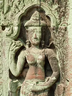 Khmer: Cambodia - Niche with a Devata (deity, divinity)