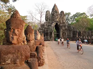 Bikes: Cambodia - The South Gate of Angkor Thom, the Great