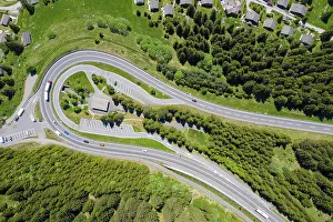 Hairpin: Camou rest area in a hairpin bend on the A13 motorway
