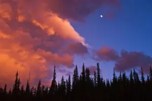 Jasper: Canada, Alberta, Jasper National Park. Clouds