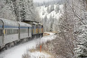 Locomotive: Canada, Alberta. VIA Rail Snow Train between