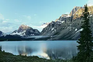 Crowfoot: Canada - Bow lake, Crowfoot Glacier, Morning, Summer