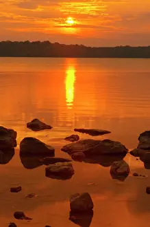 Ontario: Canada, Bruce Peninsula. Sunset on Berford