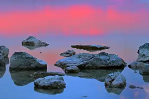 Ontario: Canada, Bruce Peninsula. Sunset on Berford