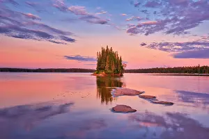 Manitoba: Canada, Manitoba, Paint Lake Provincial Park. Island