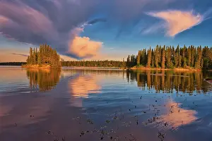 Manitoba: Canada, Manitoba, Paint Lake Provincial Park. Island