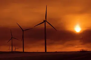 Turbines: Canada, Manitoba, Somerset. Wind turbines