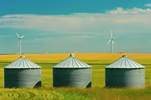 Turbines: Canada, Manitoba, Somerset. Wind turbines