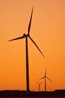 Turbines: Canada, Manitoba, Somerset. Wind turbines