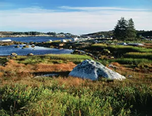 Scotia: Canada, Nova Scotia, View of sea with coastline