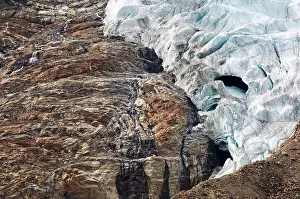 Tour: Canada, Nunavut. Close-up of glacier in