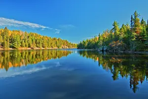 Ontario: Canada, Ontario. Forest reflections on Blindfold