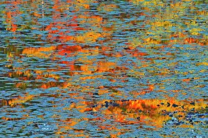 Minden: Canada, Ontario, Minden. Reflection of autumn colored