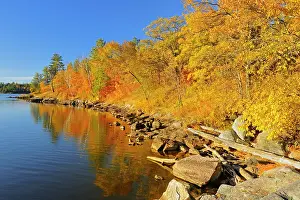 Ontario: Canada, Ontario, Nestor Falls. Autumn on