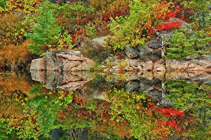 Ontario: Canada, Ontario. Reflections on the Vermilion River