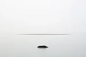 Simplicity: Canada, Ontario. Rock and sand bar in Georgian
