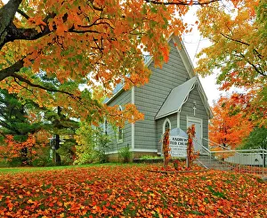 Railing: Canada, Ontario, Rosseau. St. Andrews United