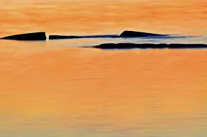 Georgian: Canada, Ontario. Shoals at sunset on Georgian