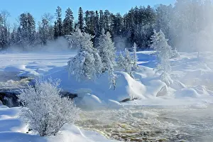 Rapids: Canada, Ontario, Vermillion Bay. Mist on