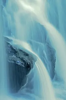 Falling: Canada, Ontario. Detail of water falling