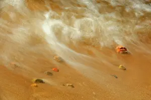 Crashing: Canada, Ontario. Waves crashing against