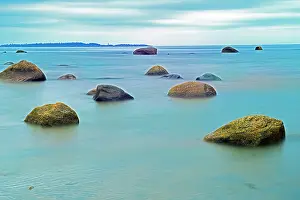 Grandmaison: Canada, Quebec, Gulf of St. Lawrence. Rocks along