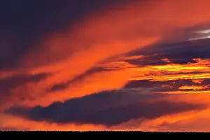 Prince: Canada, Saskatchewan. Storm over Prince