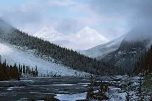 Icefields: Canada - Sunwapta Peak (in Jasper NP) from along