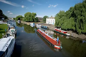 Canals: Canal boats on the River Ouse, Ely, Cambridgeshire, England