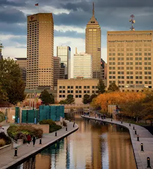Canal: Canal with downtown view, White River State Park