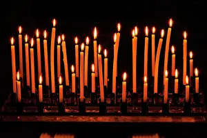 Candle: Candles in interior of Oratorio di San Giovanni
