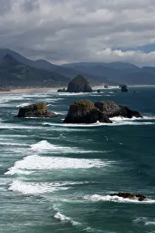 Cannon: Cannon Beach and Sea Stacks from Ecola State Park