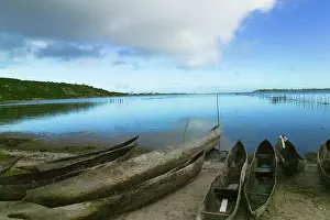 Canoes: Canoes on the beach, Antananarivo, Madagascar