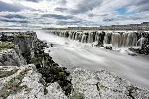 Northeastern: Canyon with waterfall, long exposure, Selfoss, North