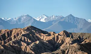 Canyons: Canyons, mountains of the Tian Shan in the background